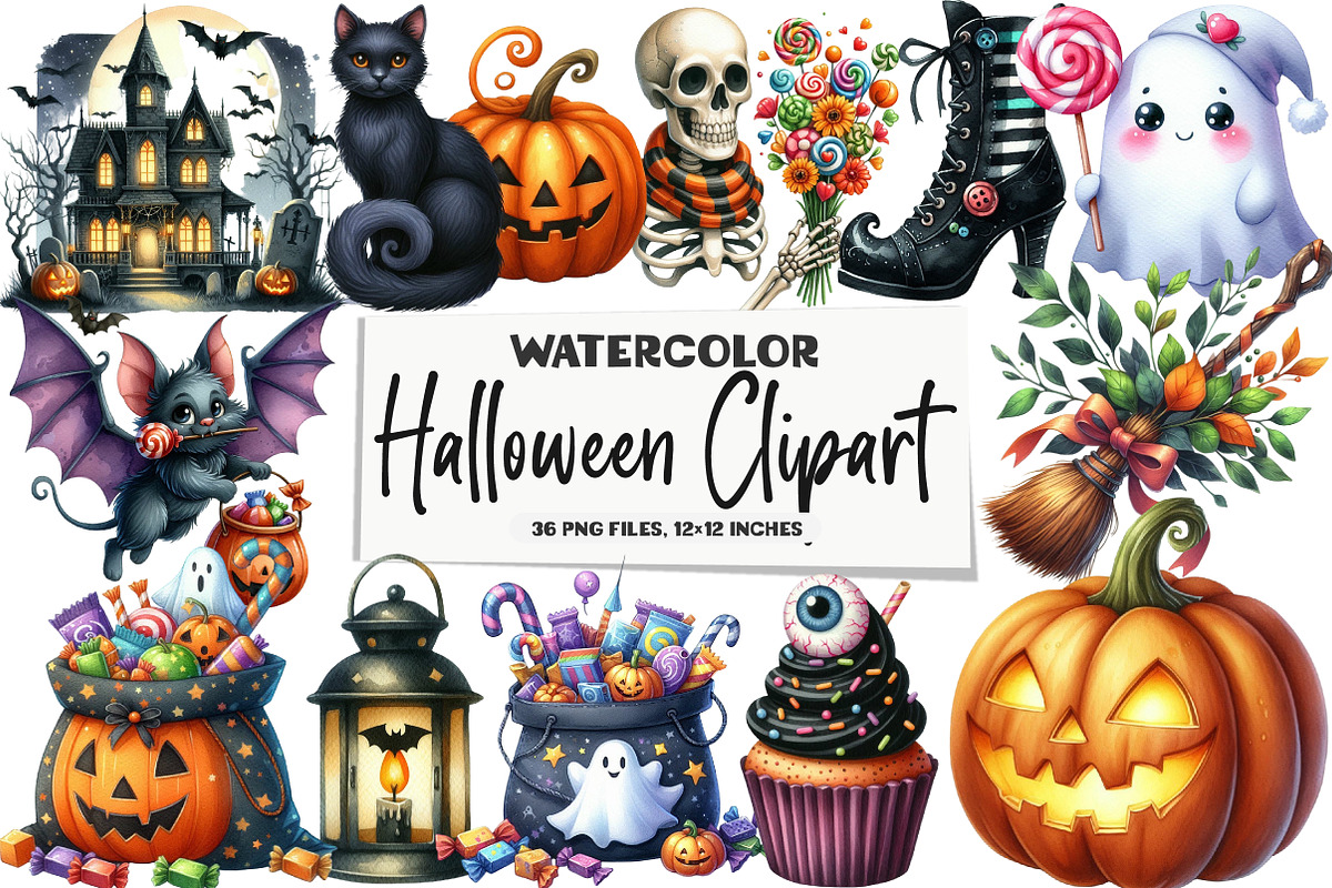 Halloween Clipart Bundle, an Illustration by DreamArtGraphic (Photo 1 of 5)