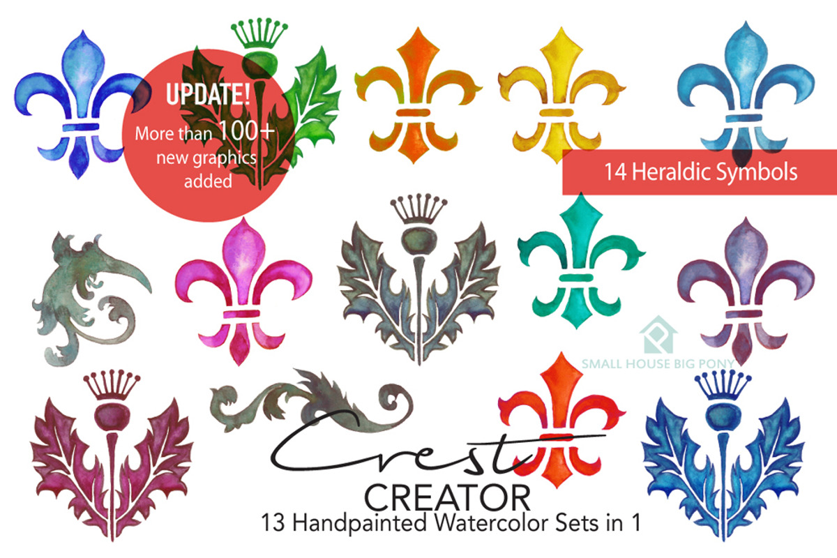 Crest Creator - Creative Bundle Set, an Illustration by SmallHouseBigPony (Photo 7 of 23)