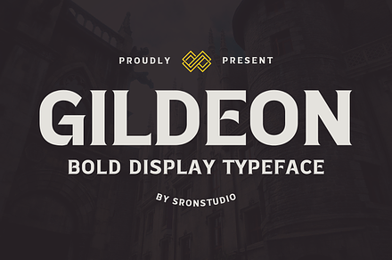 Gildeon - Bold Display Typeface, a Serif Font by Sronstudio