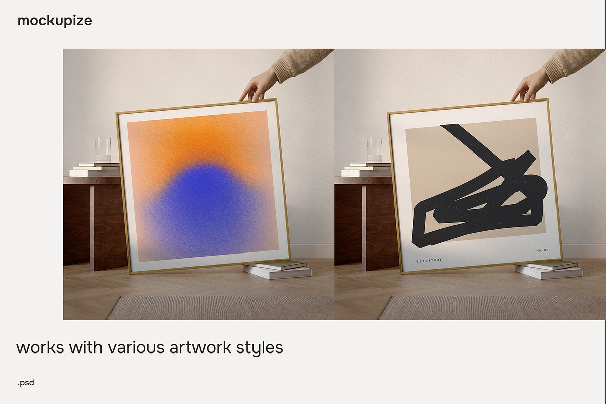 Square Person Holding Frame Mockup, a Household Mockup by mockupize (Photo 7 of 7)