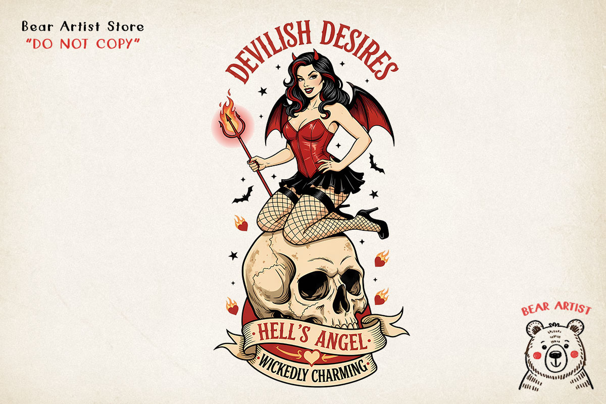 Pinup Grease Monkey, Sublimation PNG, a Graphic by GlitterCraft (Photo 39 of 42)