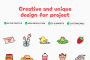 Kawai Cute Elements, an Object Graphic by Illustrava (Thumbnail 6 of 9)