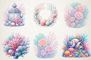 Pastel Reef Wonders PNG Clipart, a Seasonal Illustration by RobertsArt (Thumbnail 2 of 5)