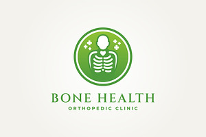 bone health line art icon logo, a Branding & Logo Template by Blazybone