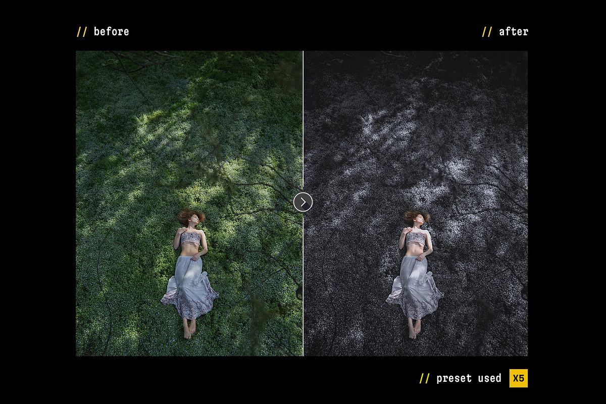 BLACK - Actions and Presets, a Preset Add-On by Hydrozi Presets (Photo 6 of 10)