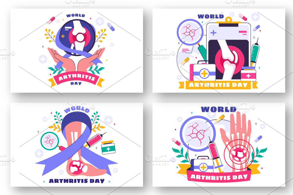 11 World Arthritis Day Illustration, a Healthcare Illustration by denayunebgt (Photo 3 of 5)