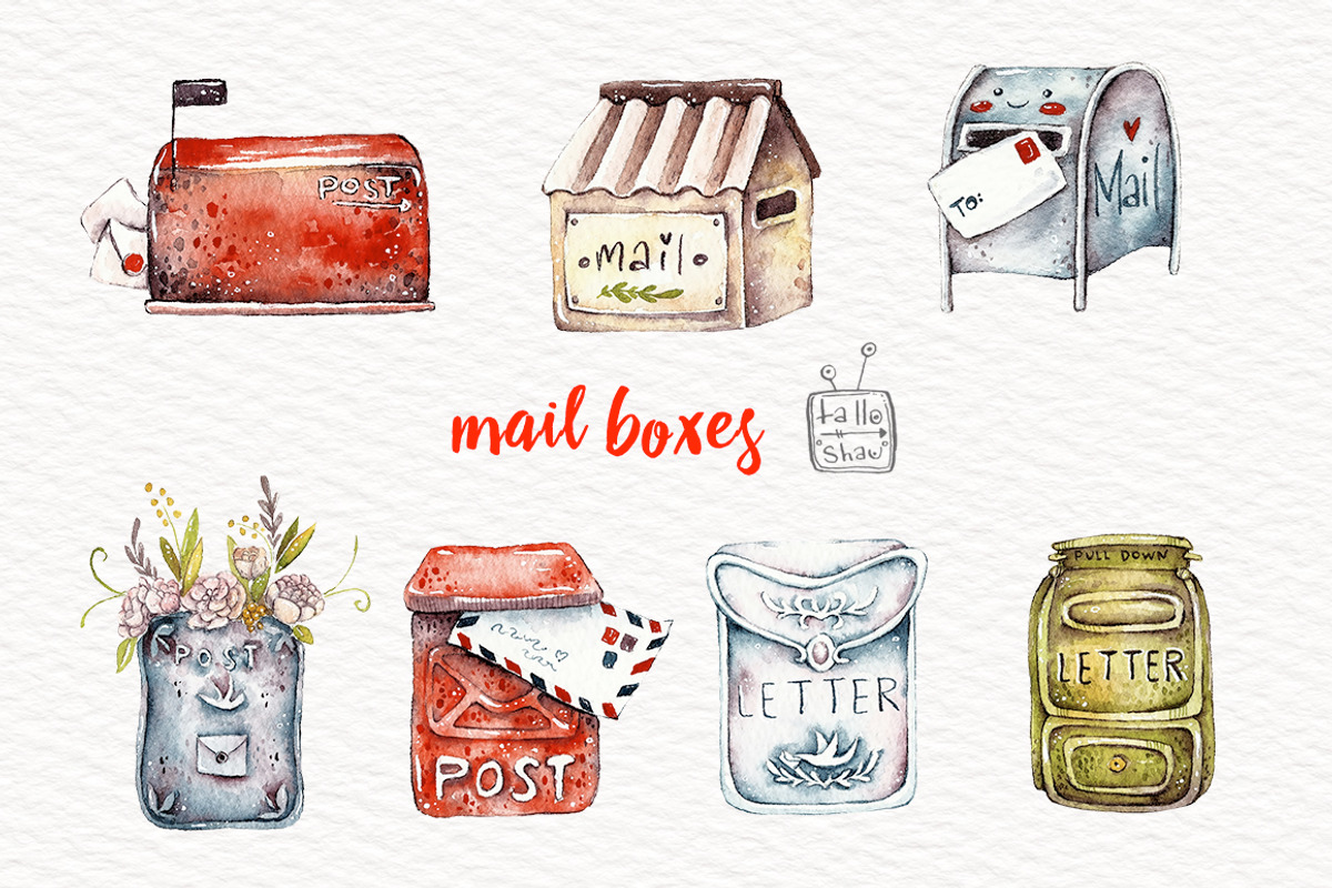 Watercolor post with heart, an Illustration by talloshau's illustrations (Photo 2 of 4)