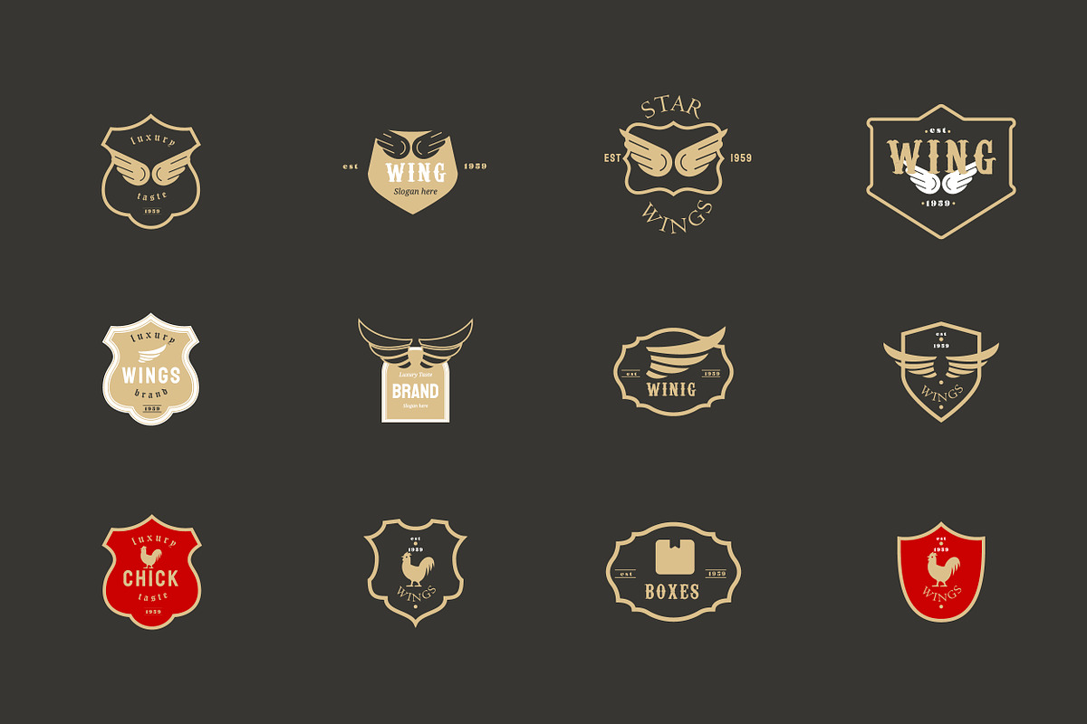 200 minimalist logo kit, a Branding & Logo Template by Hamed Studio (Photo 2 of 12)