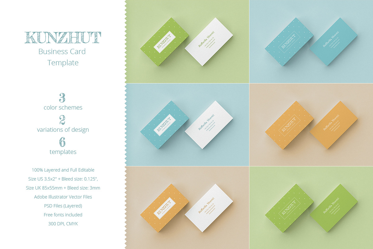 Kunzhut. Business Card Template, a Business Card Template by le-genda (Photo 1 of 7)