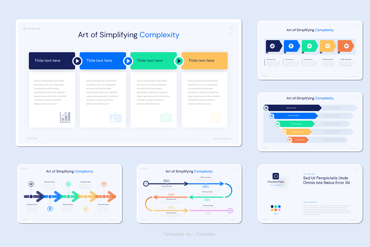 Process Flow Infographics, a Presentation Template by Pixslides (Photo 6 of 7)