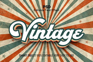 Vintage Retro 3D Text Effect PSD, a Layer Style Add-On by Design Fly