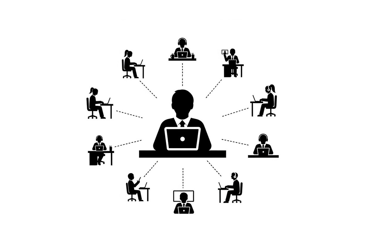 Remote Team Work Silhouettes Bundle, a Graphic by musafir_fashion (Photo 14 of 14)