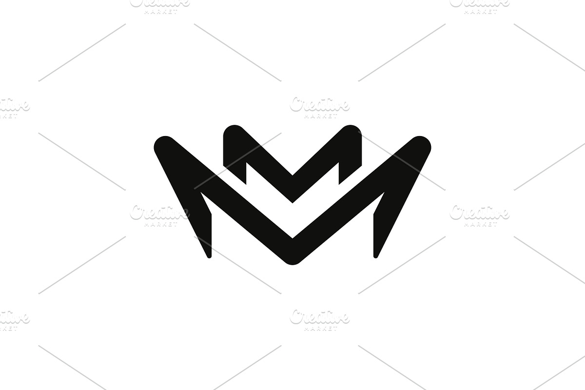 Lettermarks MM Crown Logo Templates, a Branding & Logo Template by ganuDESIGN (Photo 2 of 4)