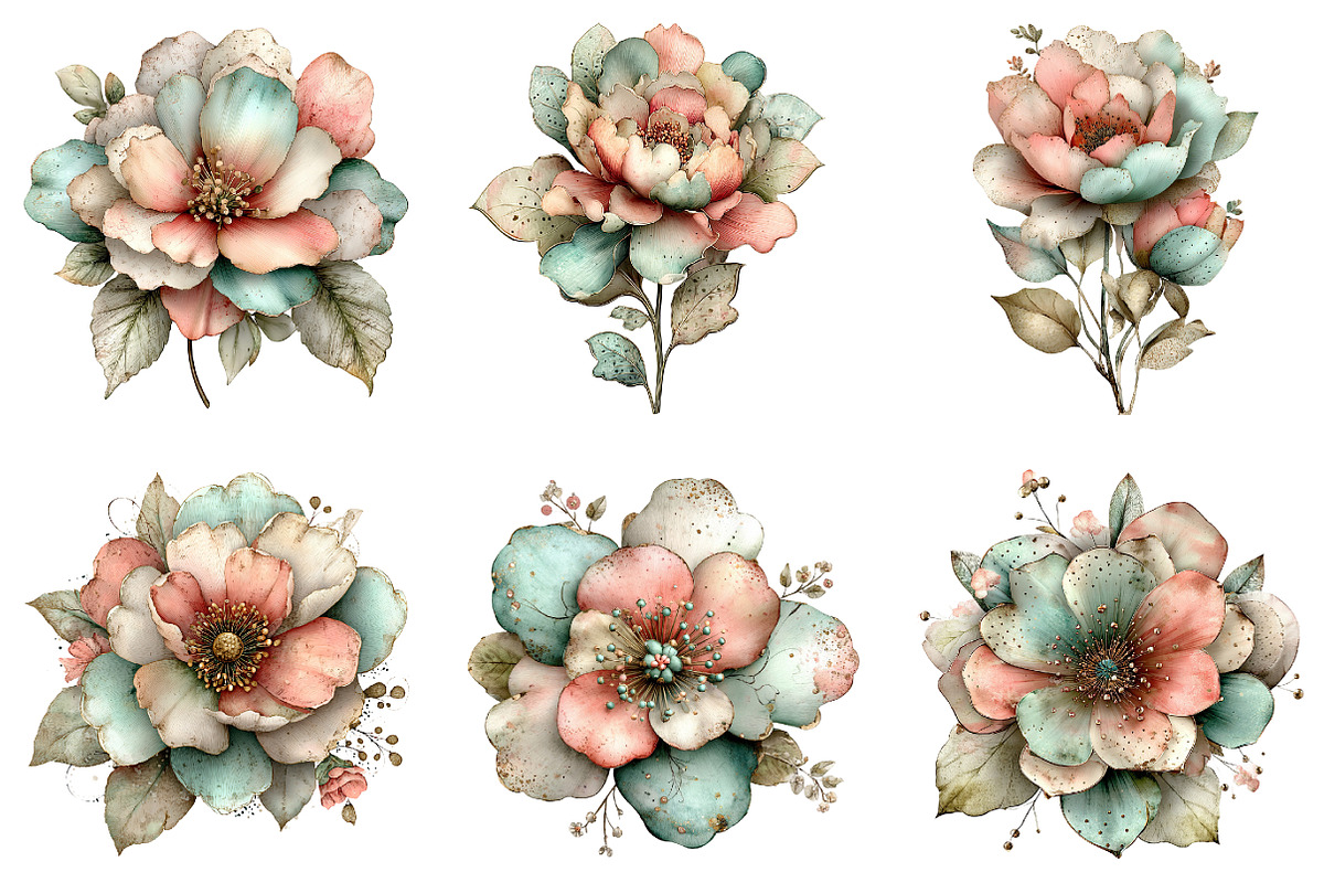 Whimsical spring tulip flowers clipa, an Illustration by SinaCreation (Photo 3 of 11)