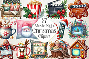 Christmas Movie Night Clipart, an Illustration by DreamPrint404 (Thumbnail 1 of 5)