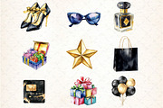 Black Friday Watercolor Clipart Bund, an Illustration by DreamCafeArt (Thumbnail 2 of 4)