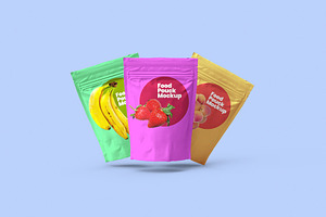 Food Pouch Mockups - 10 Mockups