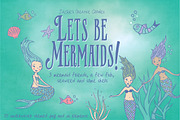 Let's Be Mermaids! Hand Drawn Set, an Illustration by Jackie's Creative Goodies (Thumbnail 1 of 2)