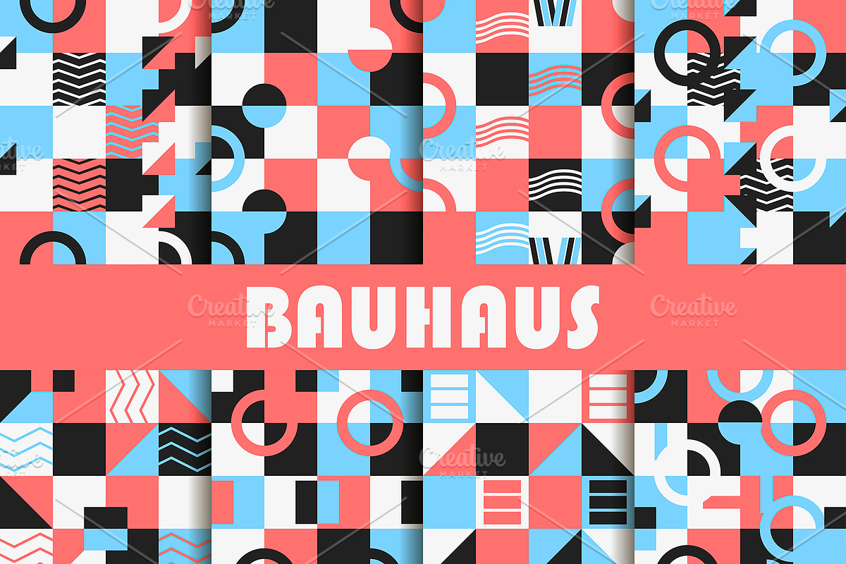Bauhaus set of seamless pattern, a Pattern Graphic by Andy Vinnikov