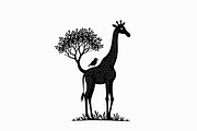 Giraffe Silhouette Vector design, an Illustration by Amazin_art (Thumbnail 3 of 21)