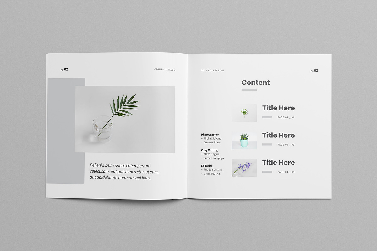Minimal Square Catalog, a Brochure Template by Meenom Templates (Photo 2 of 14)