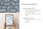 Kentucky Toile de Jouy Pattern, a Background Graphic by Hughes Studio (Thumbnail 6 of 9)