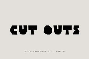 Cut Outs: A Sharp Edged Font