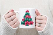 Christmas Tree Bow PNG, an Illustration by Watercolor design (Thumbnail 3 of 6)