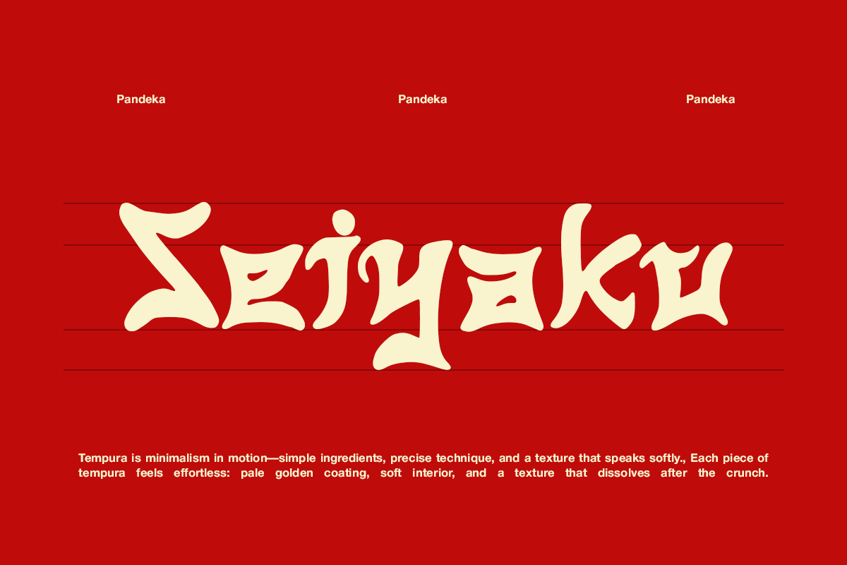 Hashira Senju - Japanese Food Font, a Handwritten Font by Pandeka Studio (Photo 8 of 9)