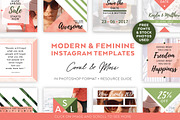 Coral & Moss INSTAGRAM BANNER Pack, a Social Media Template by Andimaginary Creative Co. (Thumbnail 1 of 8)