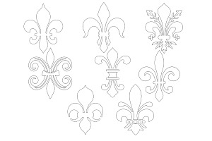 Fleur De Lis Set 1 Procreate Brush