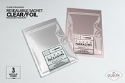 Clear Foil Sachet Packaging Mockup, a Cups & Container Mockup by INCDesign (Thumbnail 8 of 14)