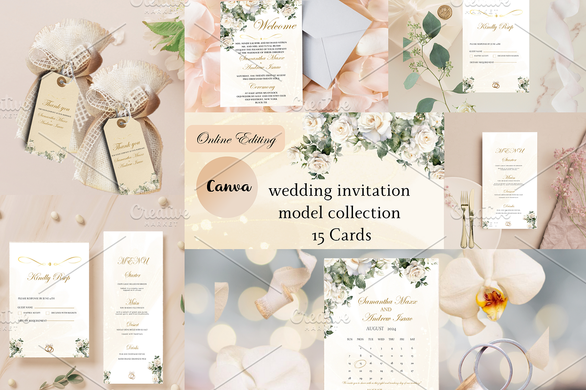 Wedding Invitation Template editable, a Card Template by Digiteve (Photo 1 of 15)