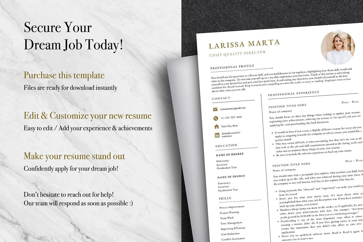 Modern Resume Template Pack | Canva, a Resume Template by Lux Resume (Photo 9 of 9)