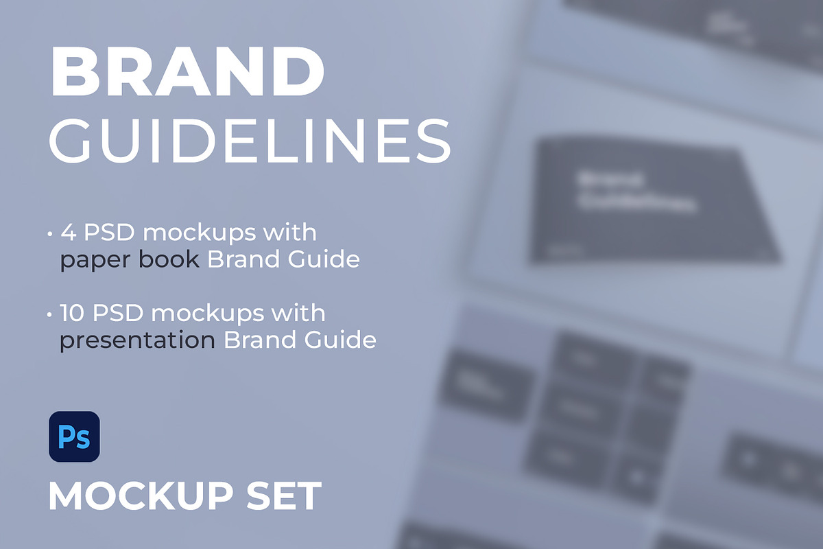 Brand Guidelines mockup set, a Books & Magazine Mockup by tinuwiell (Photo 5 of 5)