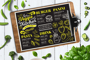 FREE! Trifold Vegan Food Menu