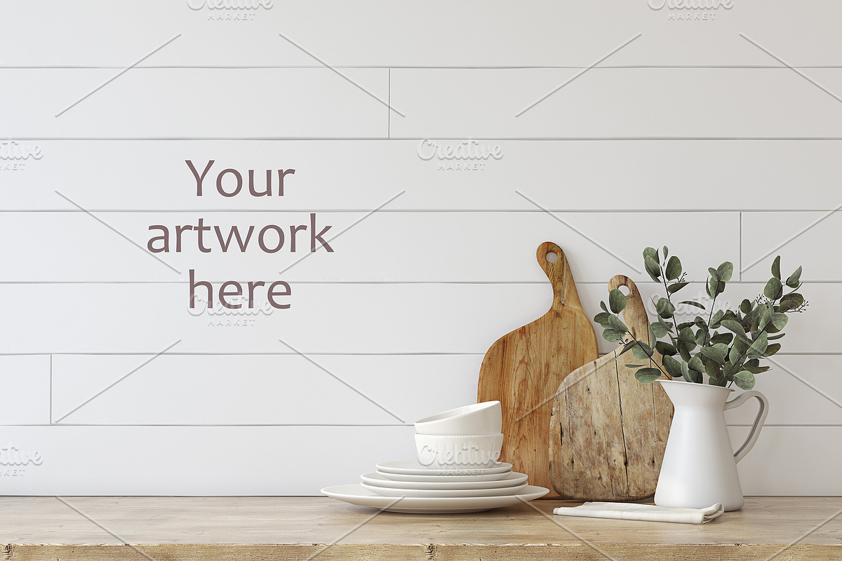 FARMHOUSE KITCHEN mockup, a Household Mockup by MyHomeMockups (Photo 3 of 5)