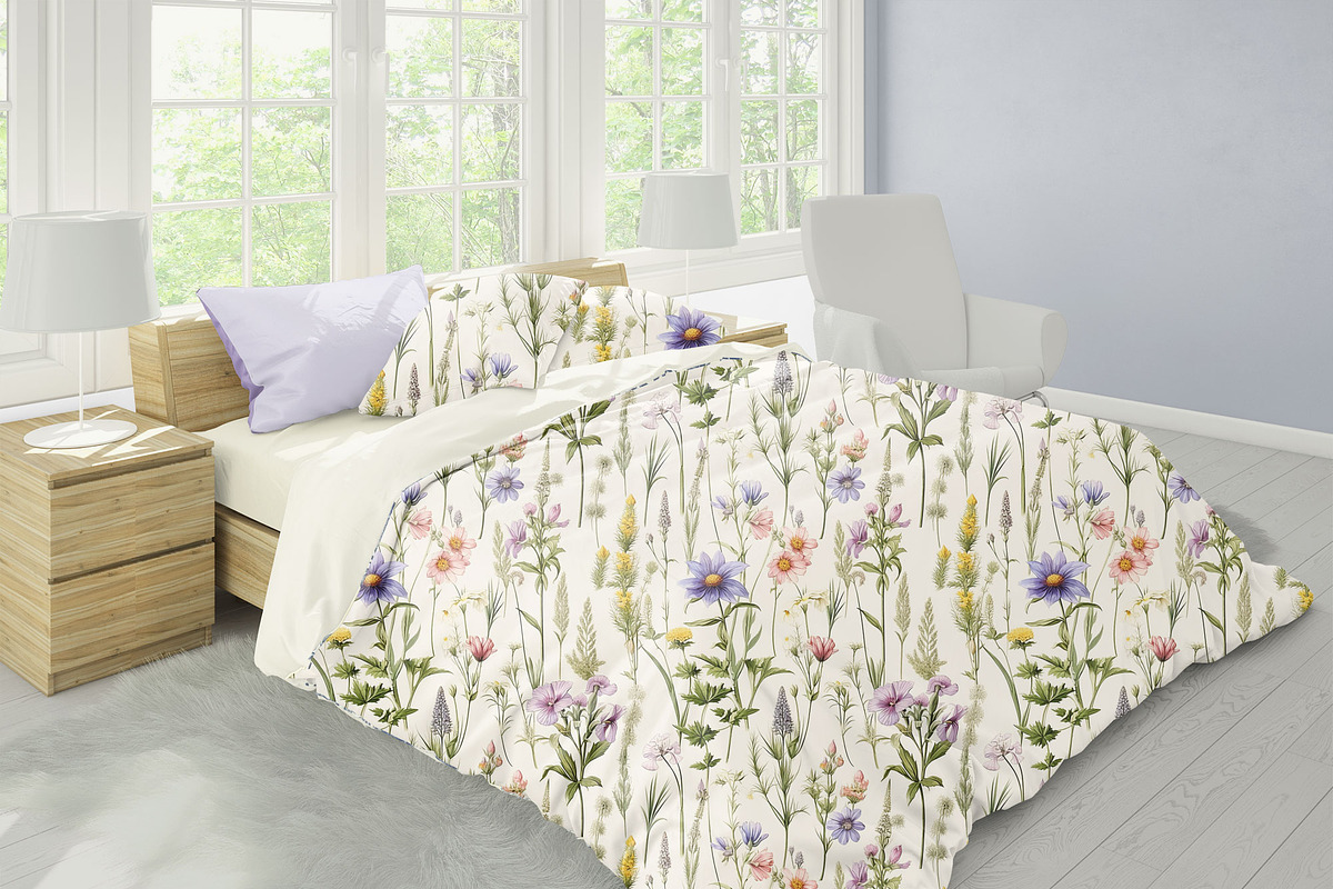 Wildflowers Print Seamless Patterns, a Pattern Graphic by Olya Creative (Photo 3 of 15)
