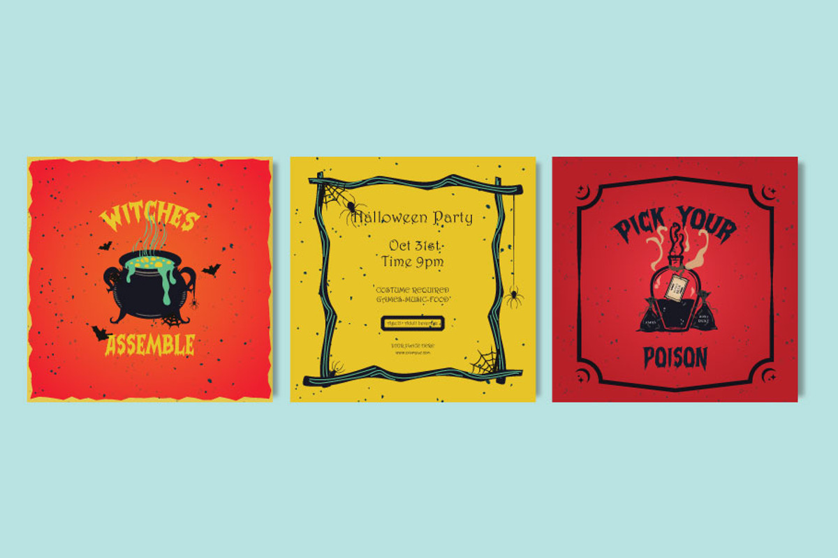 Halloween Party Invitation Post, a Social Media Template by FaraHelal (Photo 1 of 4)