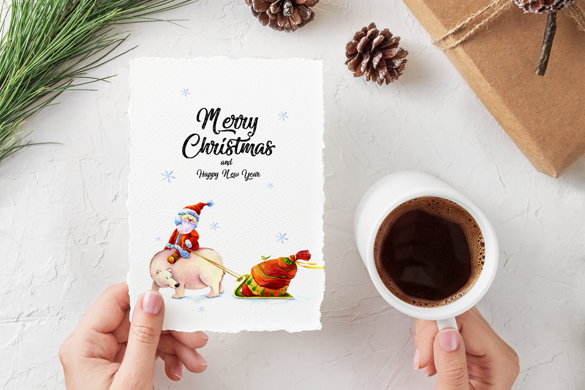 Christmas Greeting Card Template, a Card Template by ElephantArts (Photo 2 of 8)