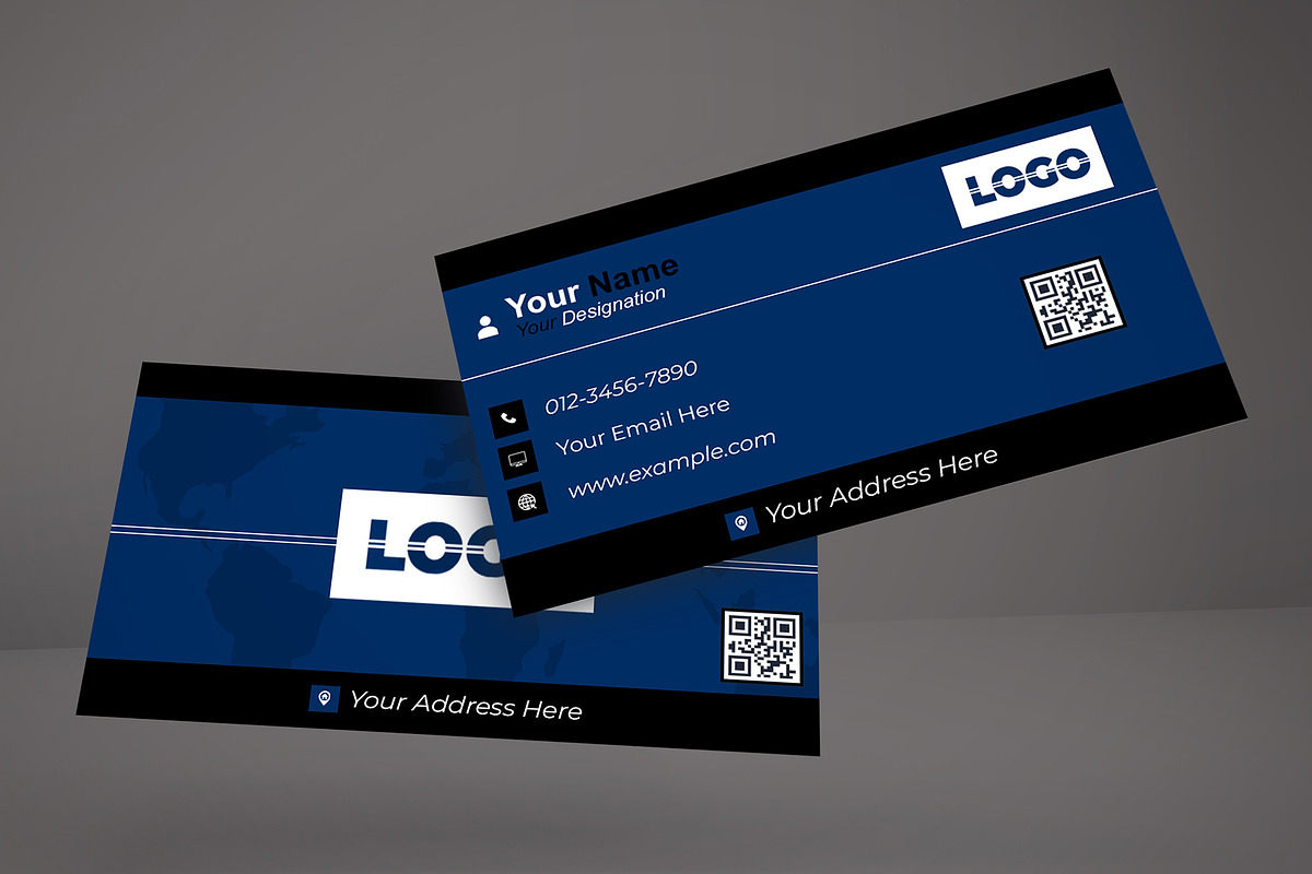 Minimal Corporate Card PSD preview 4