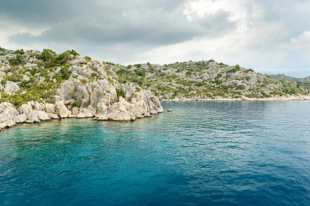 mountains in sea, a Nature Photo by Serg64