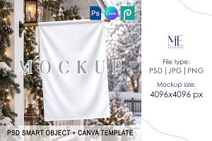 Garden Flags Yard Banner Mockups