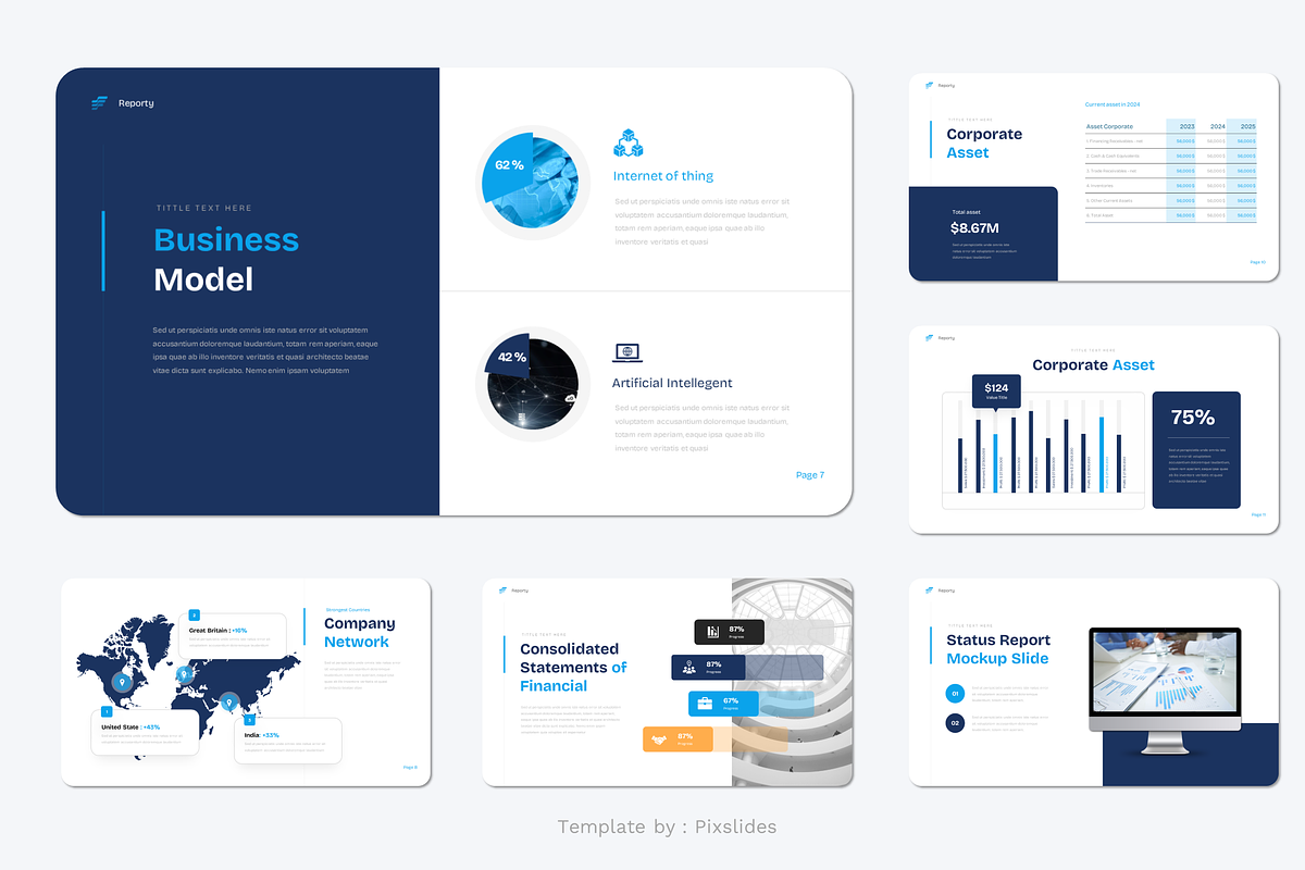 Annual Report PowerPoint, a Presentation Template by Pixslides (Photo 4 of 7)
