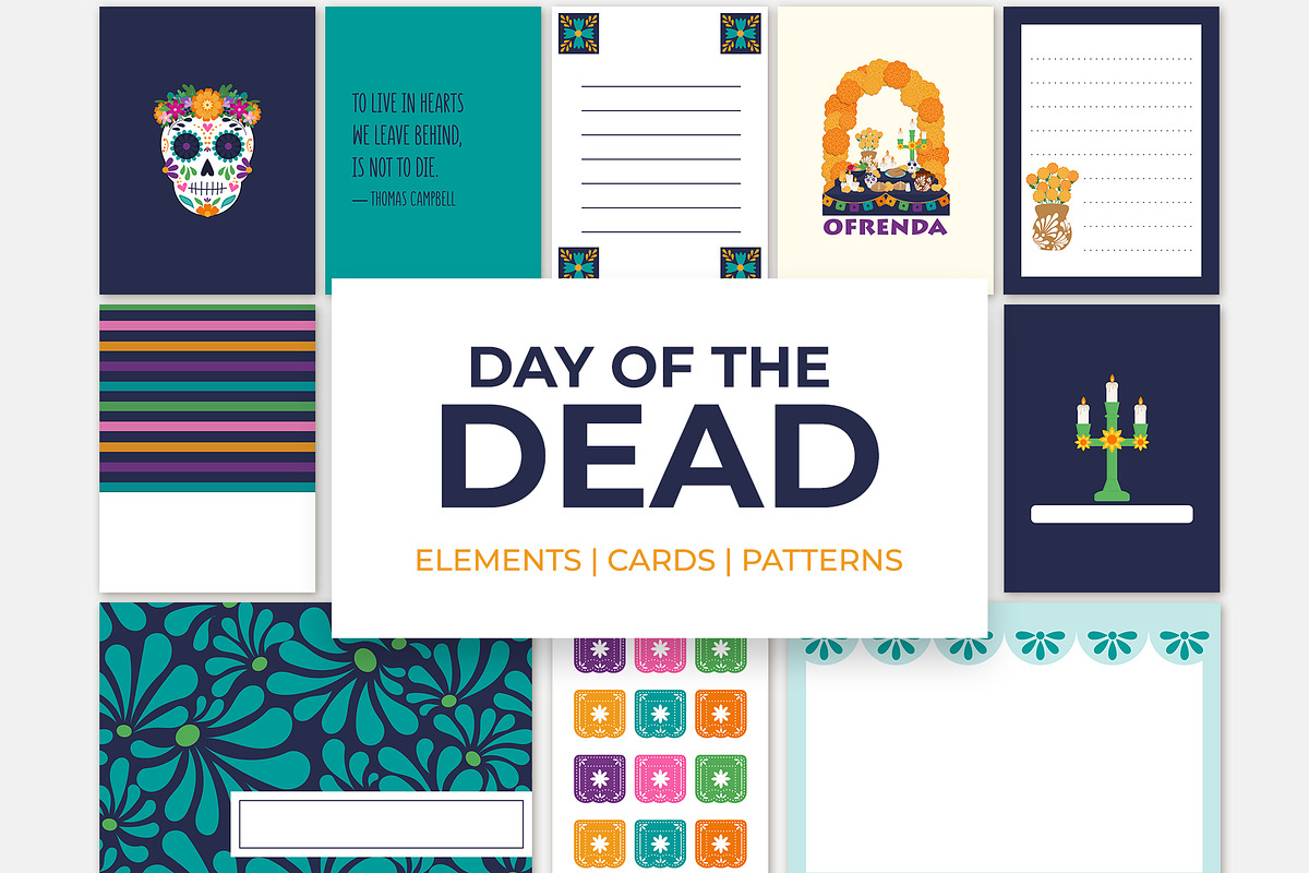 Day of the Dead Set, a Pattern Graphic by Studio Cien Epochs (Photo 3 of 6)