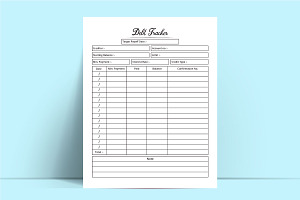 Debt Tracker KDP Interior Log Book