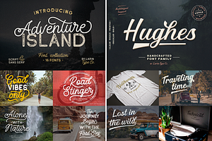 Huge Vintage Font Bundle