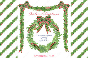 Christmas Plaid Tartan DIY Digital