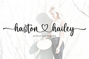 Haston Hailey, a Script Font by Bosstype Studio (Thumbnail 1 of 8)