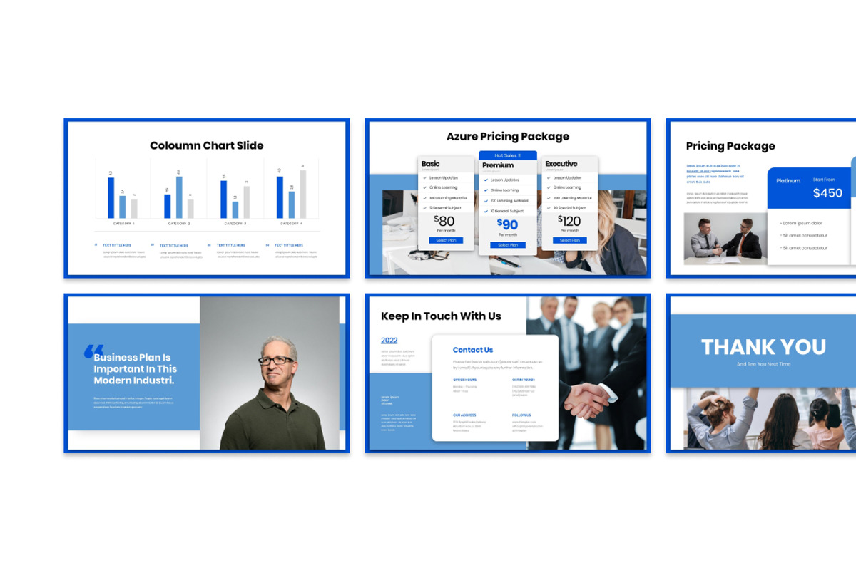 Azure Business Presentation Temp, a Presentation Template by Analogous Temp (Photo 5 of 5)